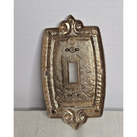 Vintage Ornate Pearl Gold Trim Design Light Switch Cover - Picture 3 of 4